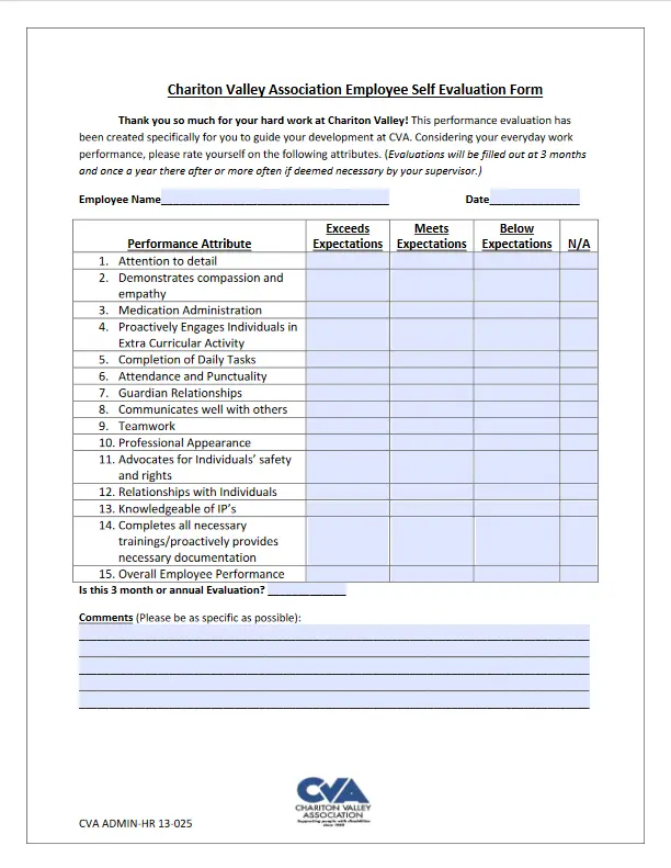 Employee Self-Evaluation Template Examples to Drive Growth and ...
